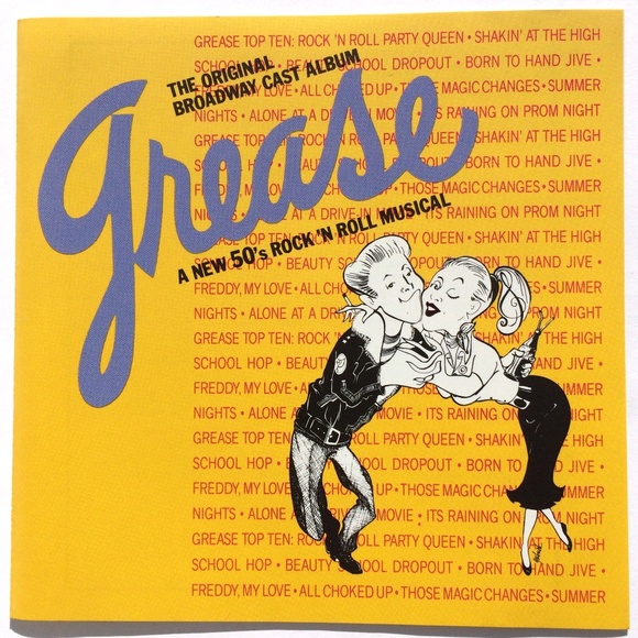 🦋 Grease Original Broadway Cast Album CD 1990 Polydor UPC 042282754820 - Picture 1 of 3